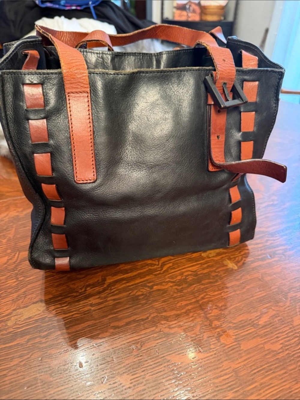 FALOR Le Brose Womens Brown Leather Handbag Purse made in Italy